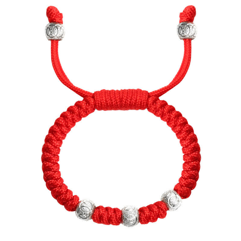 925 Sterling Silver King Kong Knot Multicolored Red String Strength Handmade Braided Kids Child Bracelet - Image 12