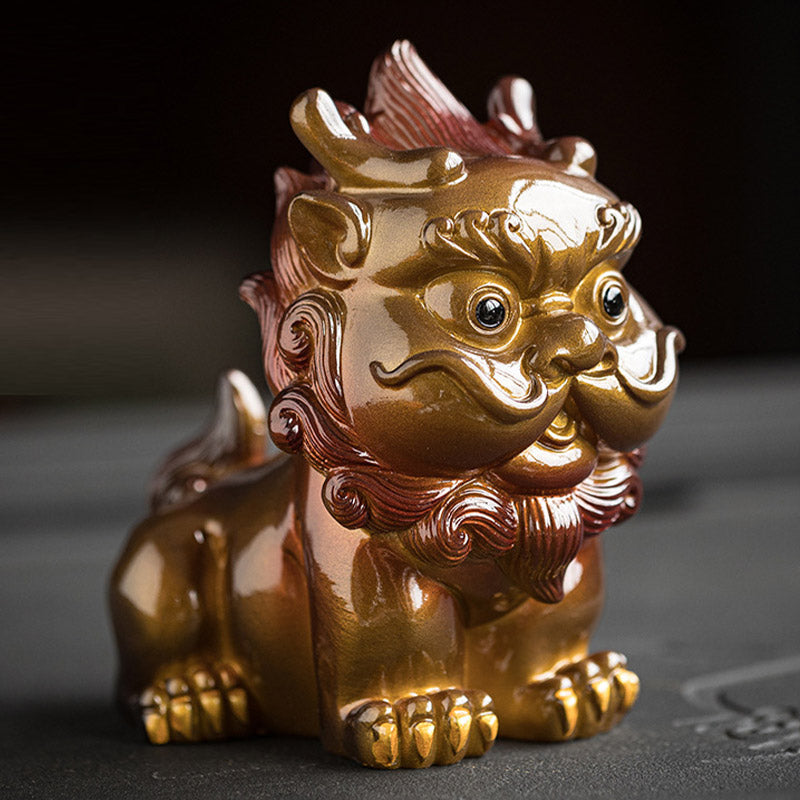 Color Changing Small PiXiu Resin Tea Pet Wealth Home Figurine Decoration - Image 9