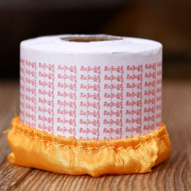 Tibetan Prayer Wheel Six True Words Copper Meditation Decoration - Image 7