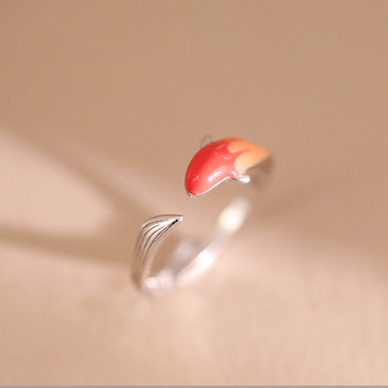 Koi Fish Copper Balance Luck Adjustable Ring - Image 11