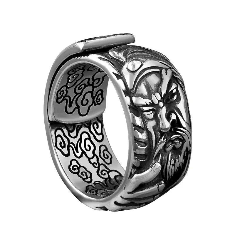 Guan Gong Auspicious Clouds Amulet Wealth Ring - Image 7