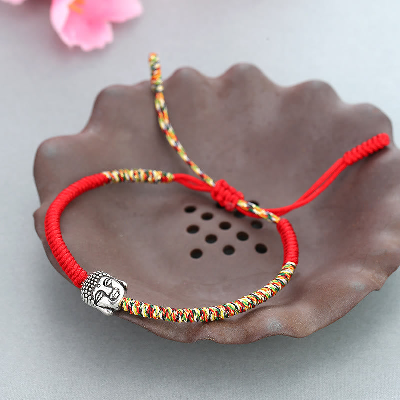 Handmade Colorful King Kong Knot Buddha Serenity String Bracelet - Image 3