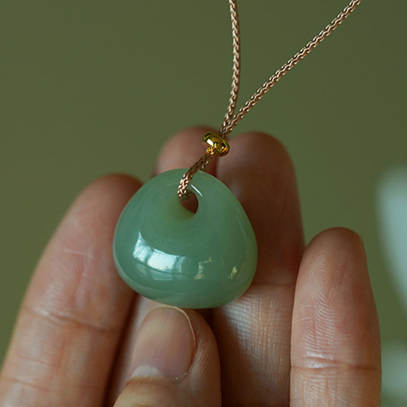 Natural Jade Luck Prosperity Necklace Pendant (Random Color) - Image 4