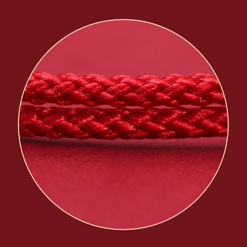 999 Sterling Silver Bean Design Luck Connection Handmade Braided Bracelet - Image 6