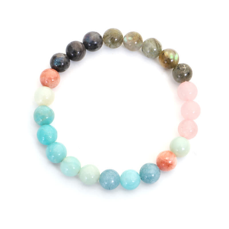 108 Mala Beads Amazonite Black Glitter Stone Positive Tassel Bracelet (Extra 30% Off | USE CODE: FS30) - Image 8