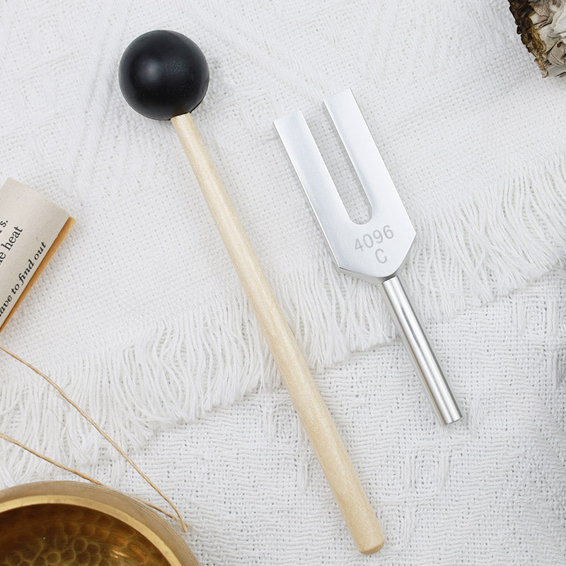 Tuning Fork 4096HZ Aluminum Alloy Crystal Tuning Fork with Hammer for Chakra Healing - Image 4