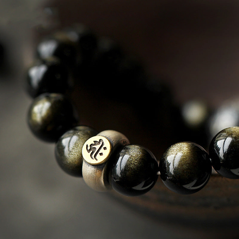 Chinese Zodiac Natal Buddha Obsidian Purification Bracelet - Image 13
