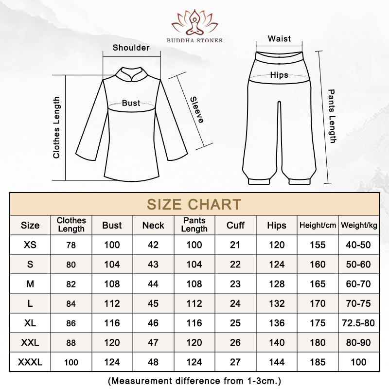 Flower Embroidery Meditation Prayer Spiritual Zen Tai Chi Qigong Practice Unisex Clothing Set - Image 16