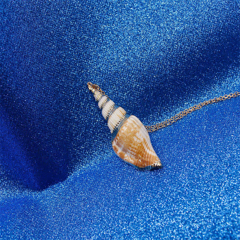 Natural Shankha Conch Shell Seashell Lucky Necklace Pendant - Image 19