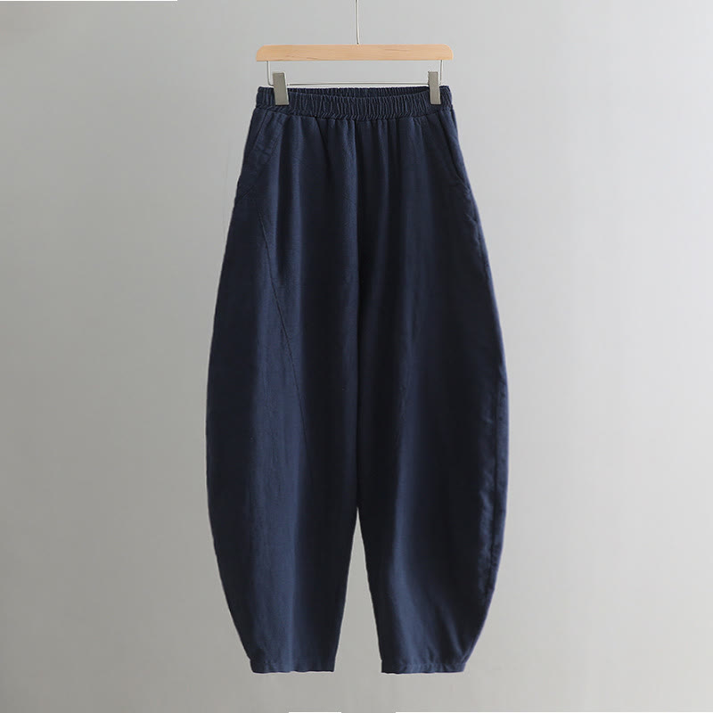 Solid Color Loose Yoga Harem Pants With Pockets - Image 25