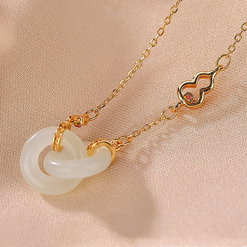 925 Sterling Silver Round Jade Luck Prosperity Necklace Chain Pendant - Image 5