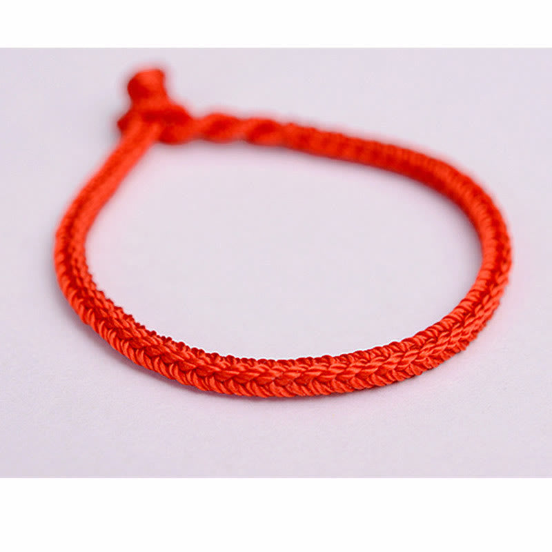 Tibetan Handmade Eight Thread Peace Knot Protection Braided String Bracelet - Image 7
