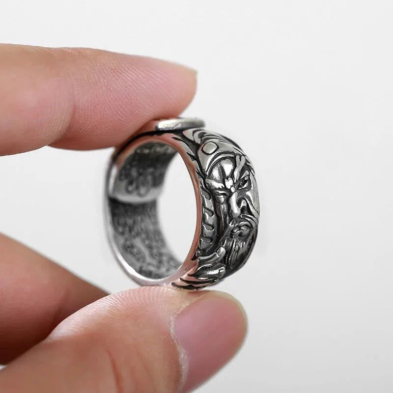 Guan Gong Auspicious Clouds Amulet Wealth Ring - Image 6
