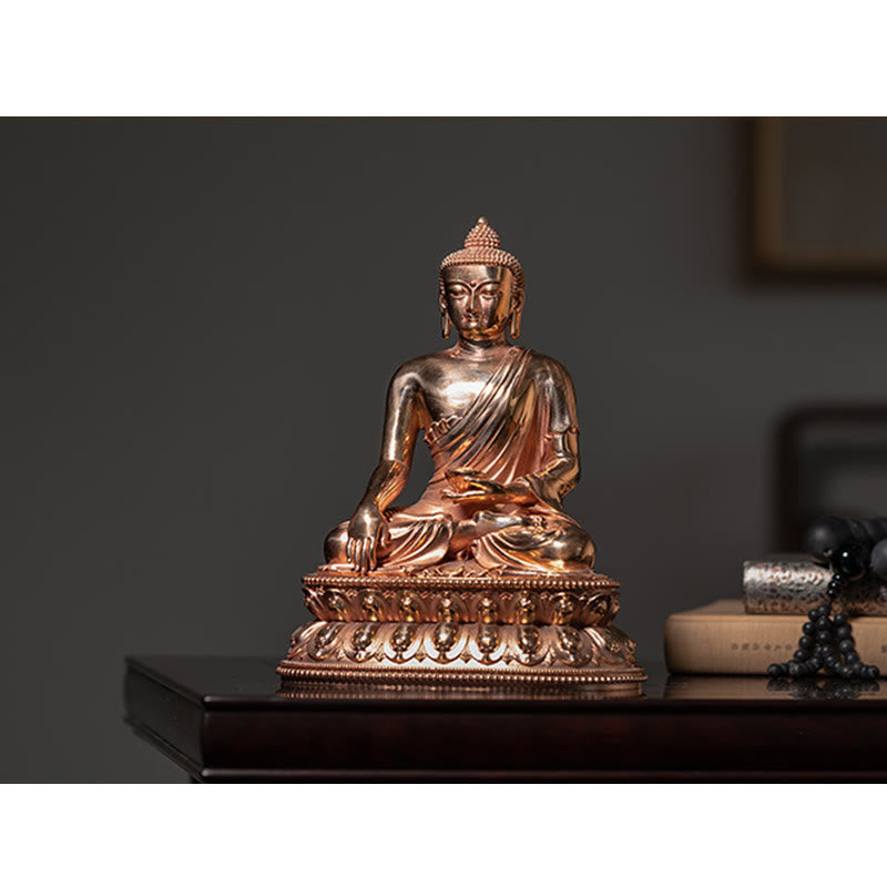 Gautama Shakyamuni Buddha Figurine Serenity Copper Statue Home Decoration - Image 13