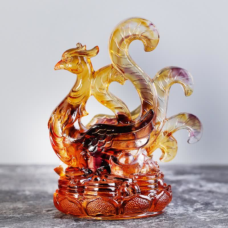 Feng Shui Four Symbols Azure Dragon Handmade Liuli Crystal Art Piece Home Office Decoration - Image 13