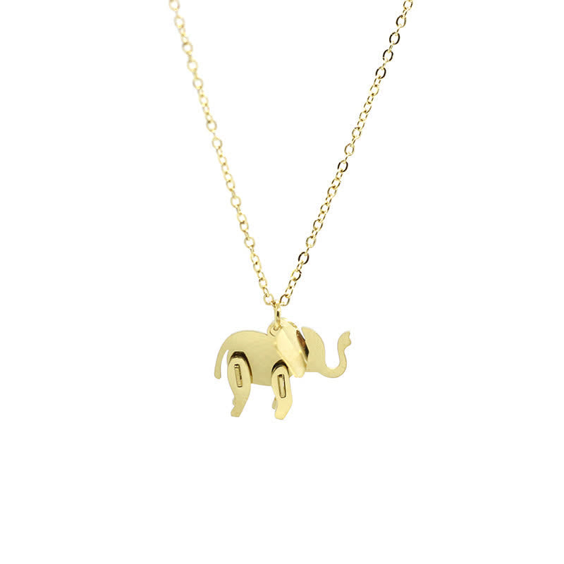 Elephant Titanium Steel Luck Necklace Chain Pendant - Image 11