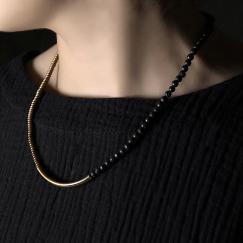 Vintage Lava Rock Copper Support Bracelet - Image 6