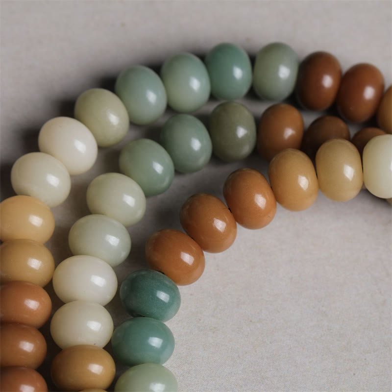 108 Mala Beads Gradient Bodhi Seed Buddha Hand Engraved Peace Bracelet - Image 4