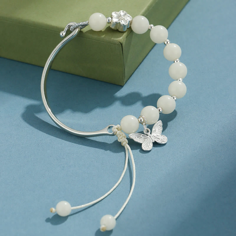 Bodhi Seed Butterfly Lotus Luck Wealth Bracelet Bangle - Image 3