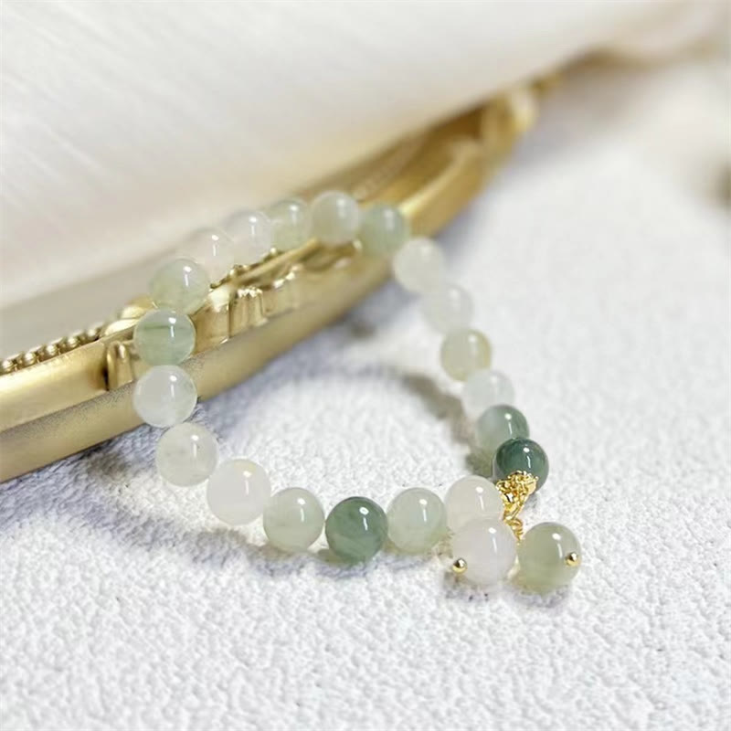 Natural Gradient Jade Abundance Luck Bead Charm Bracelet - Image 4