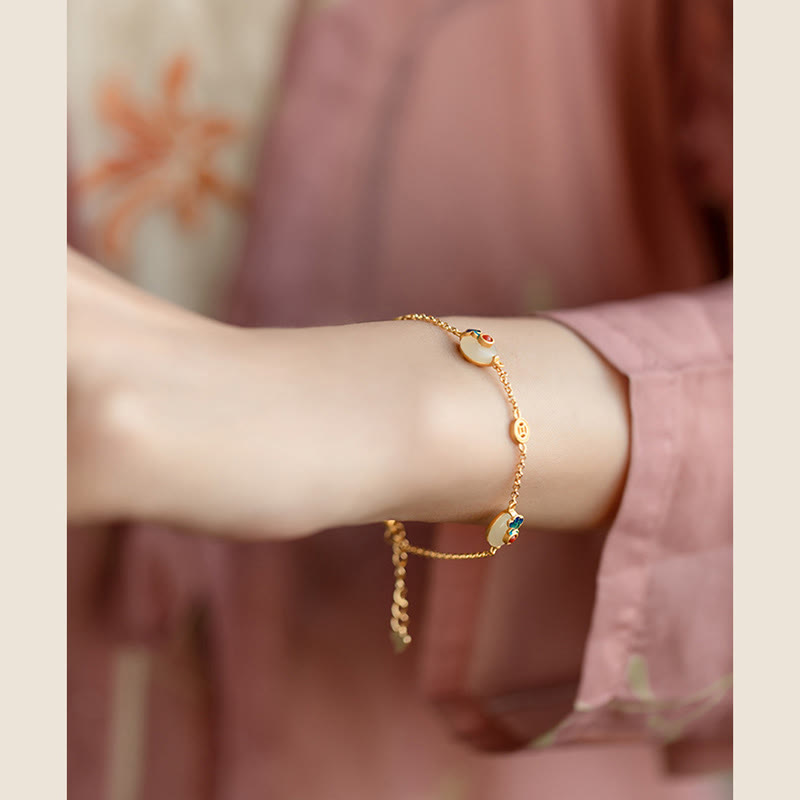 Auspicious Clouds Jade Pattern Luck Bracelet - Image 5