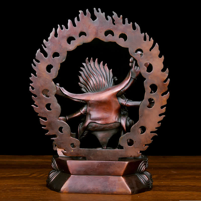 Tibet Mahakala Bodhisattva Figurine Compassion Copper Statue Decoration - Image 9