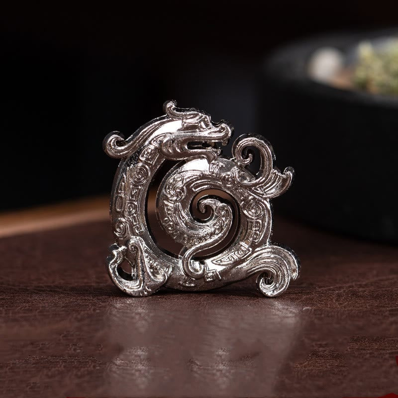 Mini Auspicious Dragon Pattern Meditation Zinc Alloy Small Incense Stick Burner - Image 6