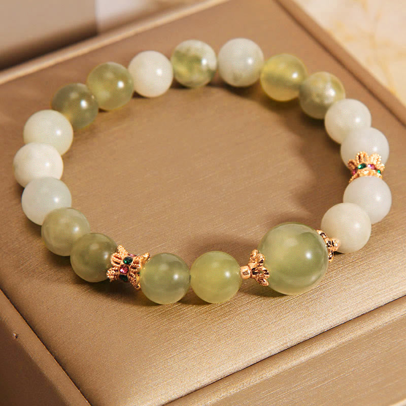 Green Grape Color Jade Abundance Bracelet - Image 11