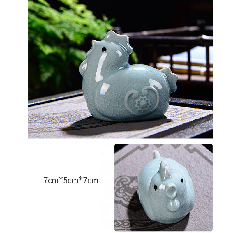 Chinese Zodiac Wealth Ceramic Tea Pet Home Figurine Decoration - Image 24
