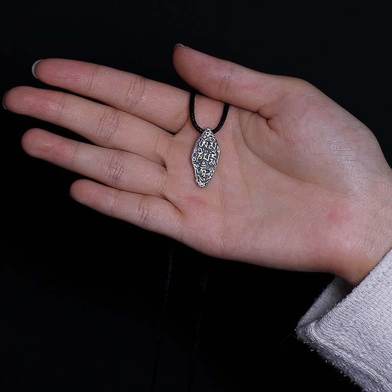 Tibetan 925 Sterling Silver Om Mani Padme Hum Dorje Vajra Engraved Strength Necklace Pendant - Image 14