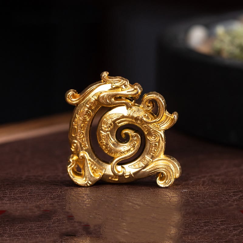 Mini Auspicious Dragon Pattern Meditation Zinc Alloy Small Incense Stick Burner - Image 3