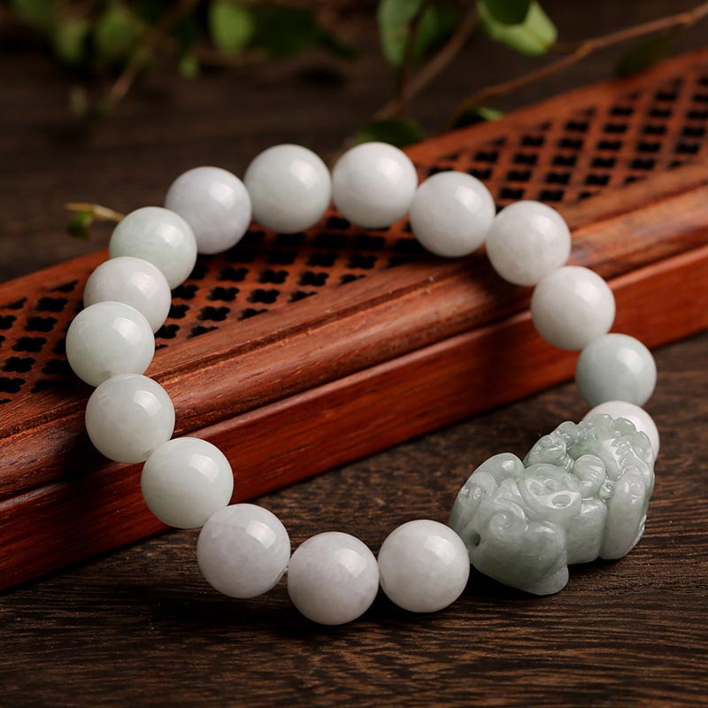 Fengshui Wealth Prosperity Jade PiXiu Luck Bracelet