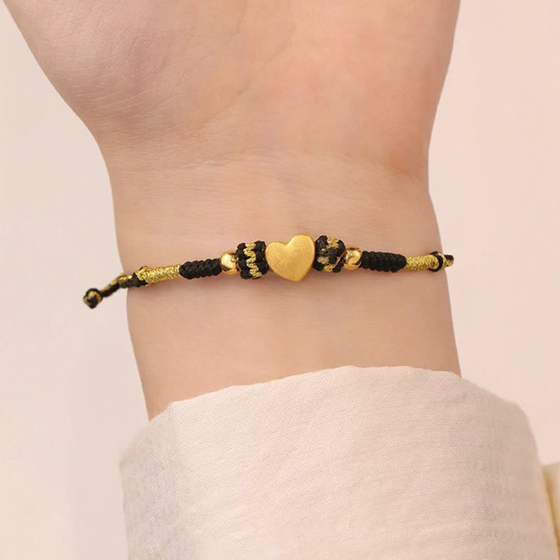 Tibet Handmade Love Heart King Kong Knot Luck Braided Bracelet - Image 6