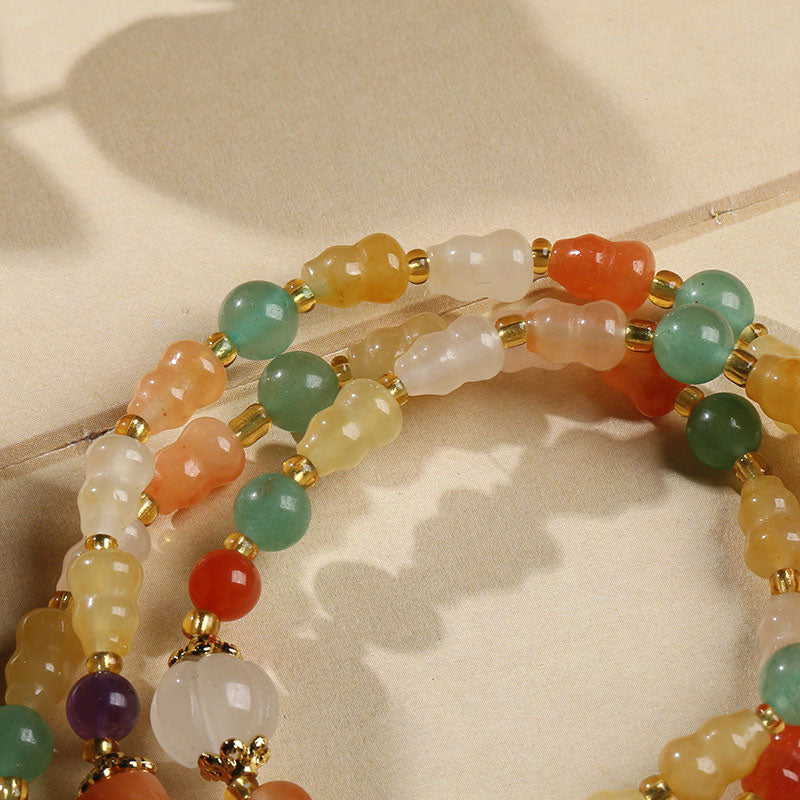 Golden Silk Jade Gourd Wealth Bracelet - Image 4