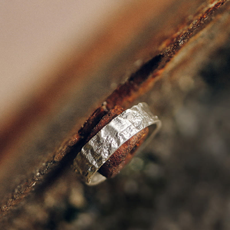 925 Sterling Silver Simple Design Blessing Couple Ring - Image 7