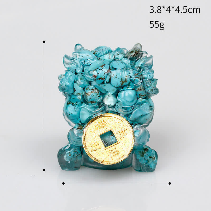 Handmade Cute PiXiu Gold Coin Crystal Fengshui Energy Wealth Fortune Home Decoration - Image 25