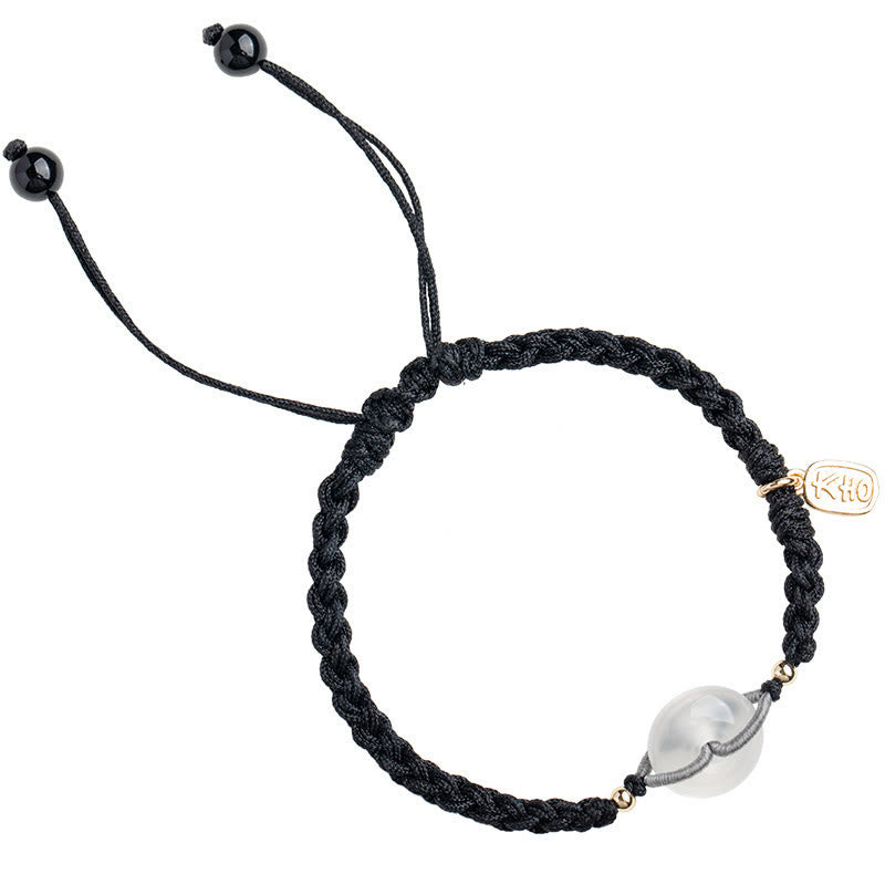 Chalcedony Round Peace Buckle Positive String Bracelet - Image 7