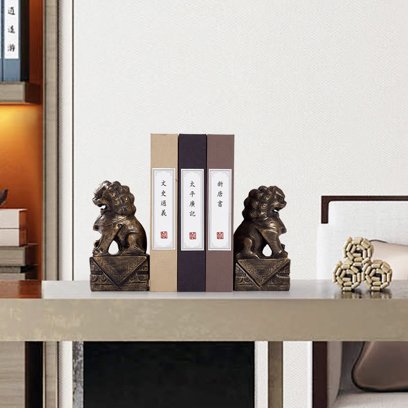 2Pcs Lion Statue Courage Strength Resin Home Office Decoration - Image 9