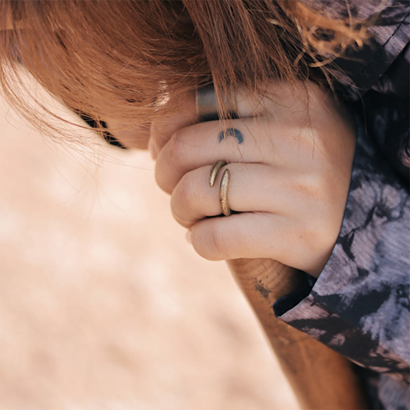 Simple Design Copper Luck Adjustable Ring - Image 7