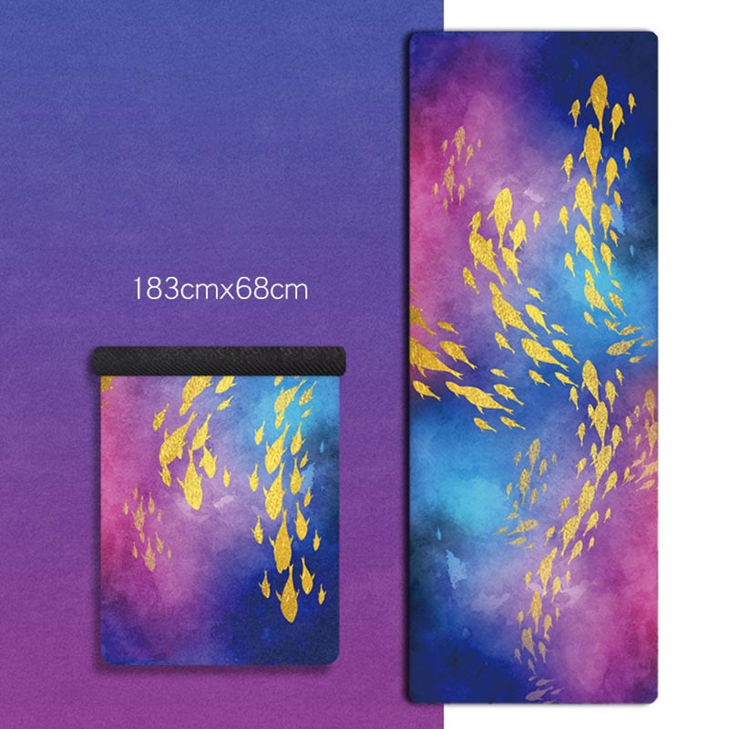 Tibetan Mandala Elephant Lotus Koi Fish Mindful Natural Rubber Yoga Mat Decoration - Image 14