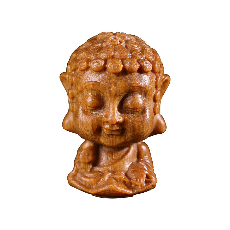 Chinese Zodiac Natal Buddha Green Sandalwood Lotus Engraved Positive Home Decoration - Image 11