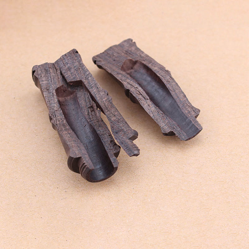 Ebony Wood Bamboo Pattern Ghau Prayer Box Peace Necklace Pendant - Image 11