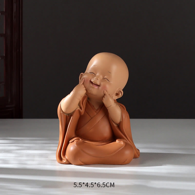 Small Mini Meditation Praying Monk Serenity Resin Home Decoration - Image 11