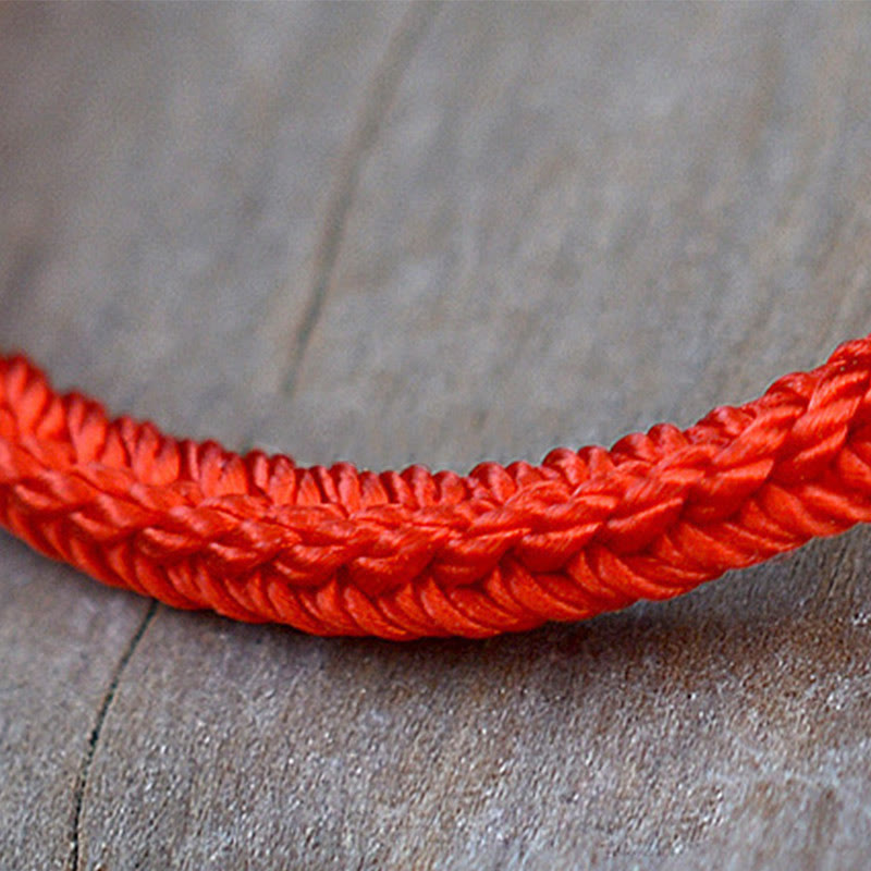Tibetan Handmade Eight Thread Peace Knot Protection Braided String Bracelet - Image 6