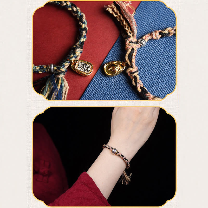 Zakiram Goddess of Wealth Om Mani Padme Hum Peace Handmade Bracelet - Image 8