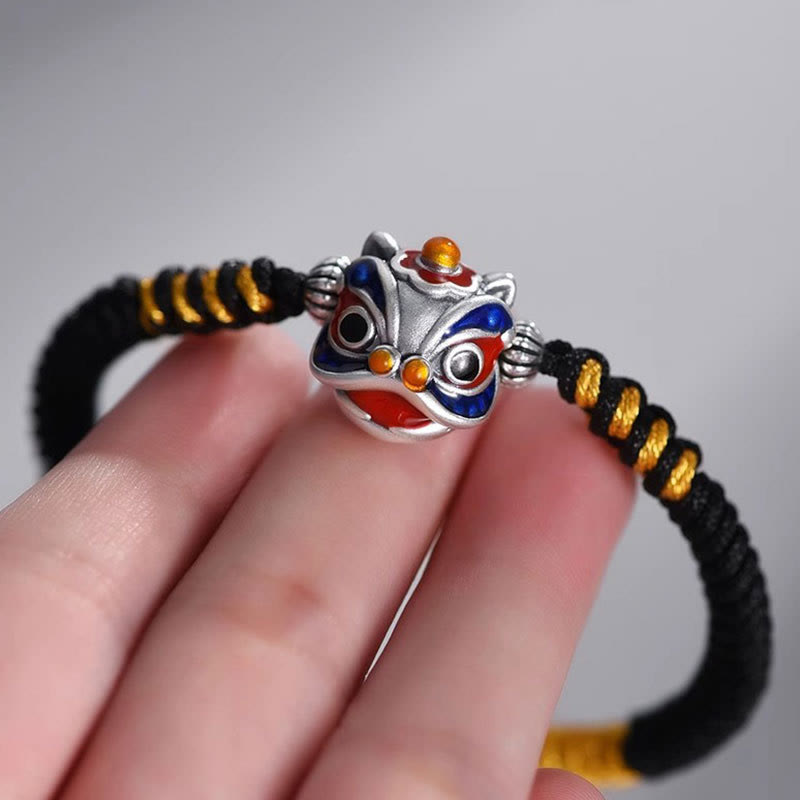 Handmade Dancing Lion Luck Braided String Bracelet - Image 3