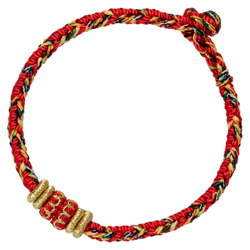 Tibet Handmade Chinese Zodiac Natal Buddha Luck Strength Braided String Bracelet - Image 12