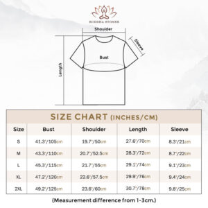 Lotus Flower Pattern Simple Design Cotton Tee T-Shirt - Image 3