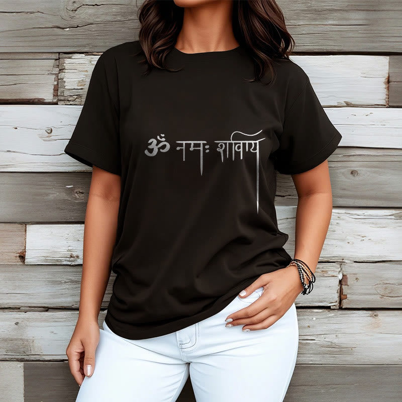 Sanskrit Namah Shivaya Tee T-shirt - Image 4