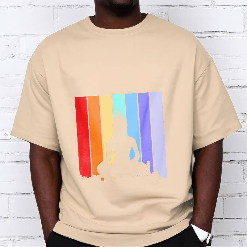 Meditation Buddha Rainbow Tee T-shirt - Image 10